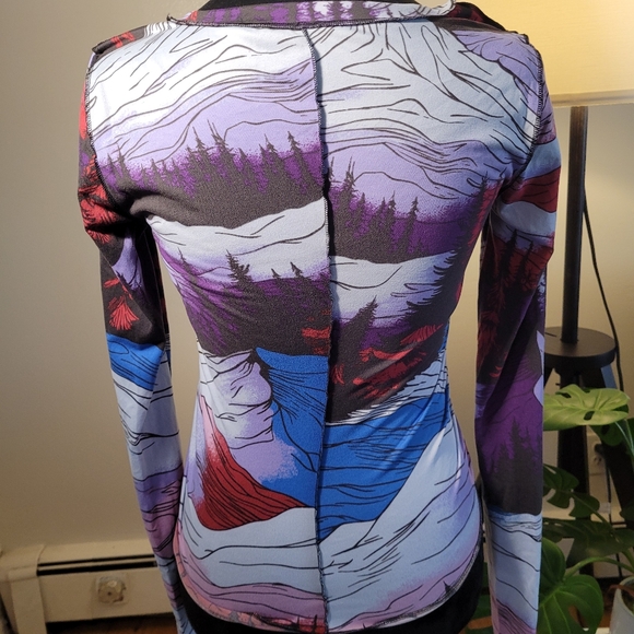 Free People Movement Right On Run Colorful Long Sleeve Size Large And XS - Picture 5 of 15